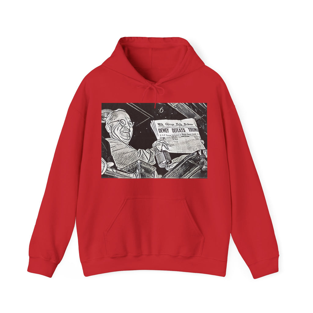 Dewey Defeats Truman Graphic Print LS Unisex Heavy Blend™ Hooded Art Sweatshirt