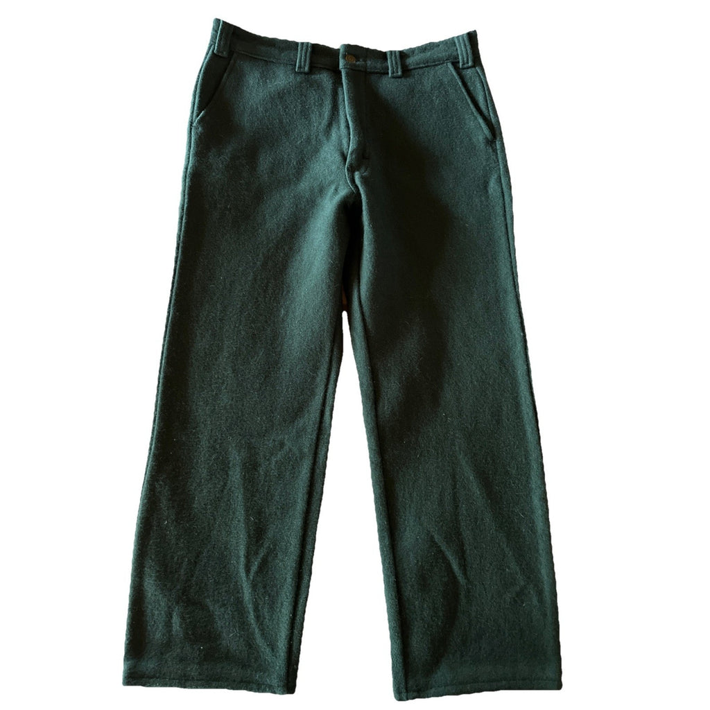 Vintage Codet Heavy Green Wool Blend Outdoor Pants Made in Canada Men's sz 35x28