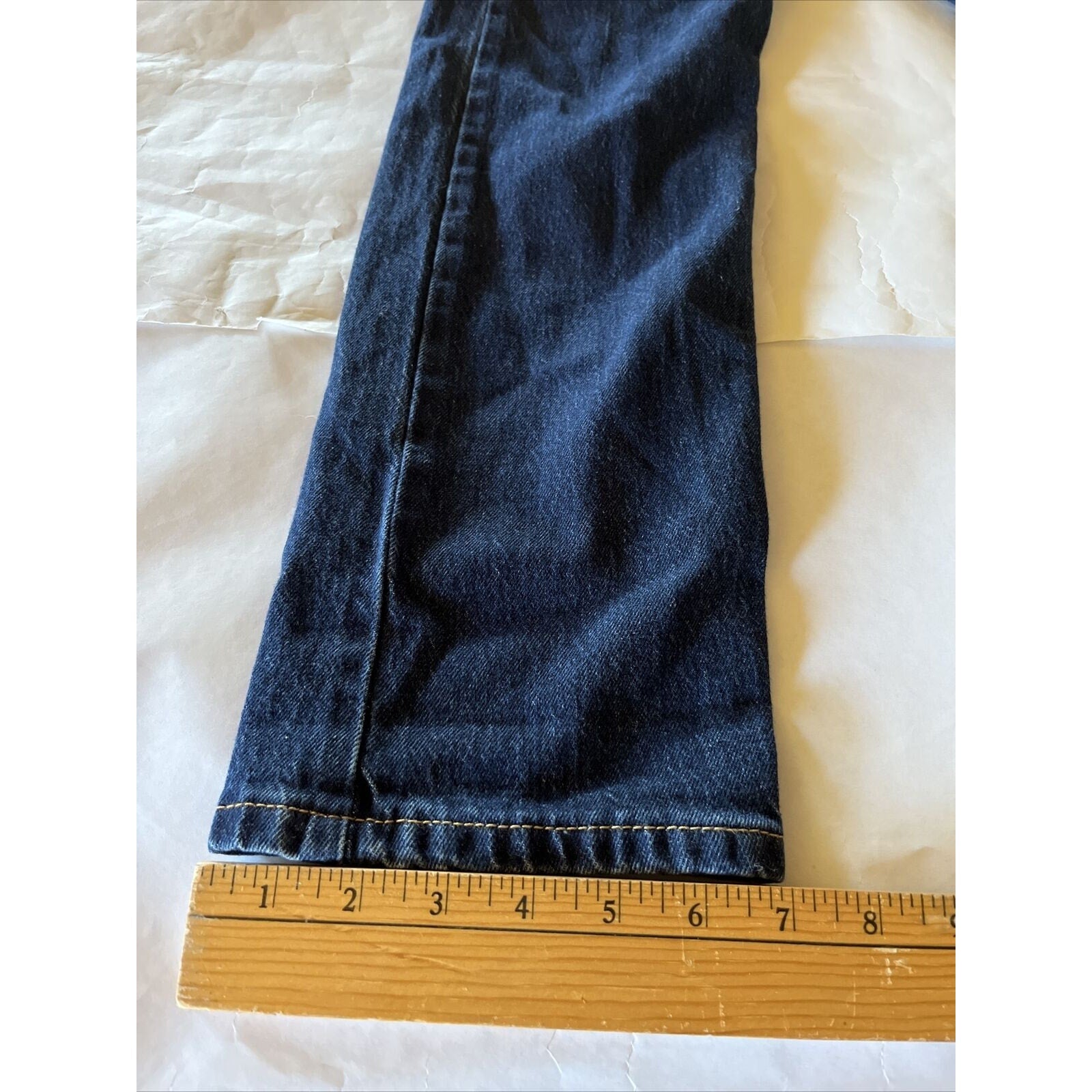 Levis 502 Mens Jeans Size 33x30 Dark Wash Blue Regular Taper Fit Leg Stretch EUC