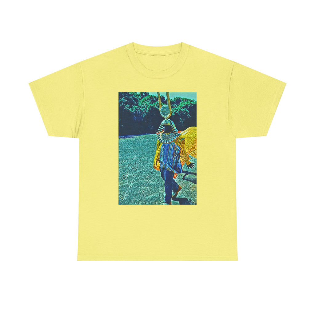 Sun Ra Graphic Print Drip Short Sleeve Crew Neck Unisex Heavy Cotton Tee Shirt