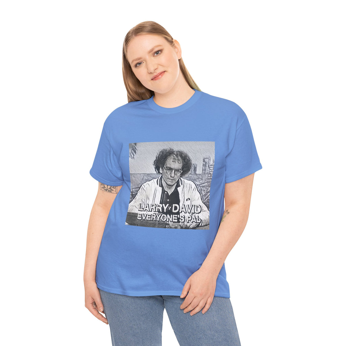 Larry David Everyone's Pal Graphic Print Short Sleeve Unisex Heavy Cotton Tee