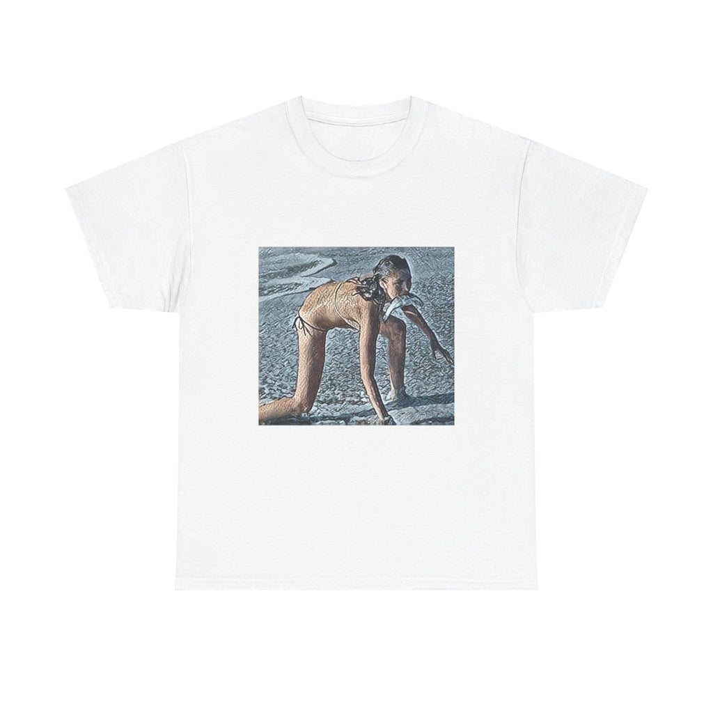 Modern Woman Graphic Print Short Sleeve Crew Neck Unisex Heavy Cotton Tee Shirt
