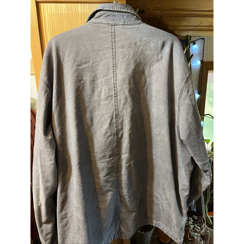 CARHARTT Rugged Flex blanket lined canvas work shirt jacket 3XL Gray 102851