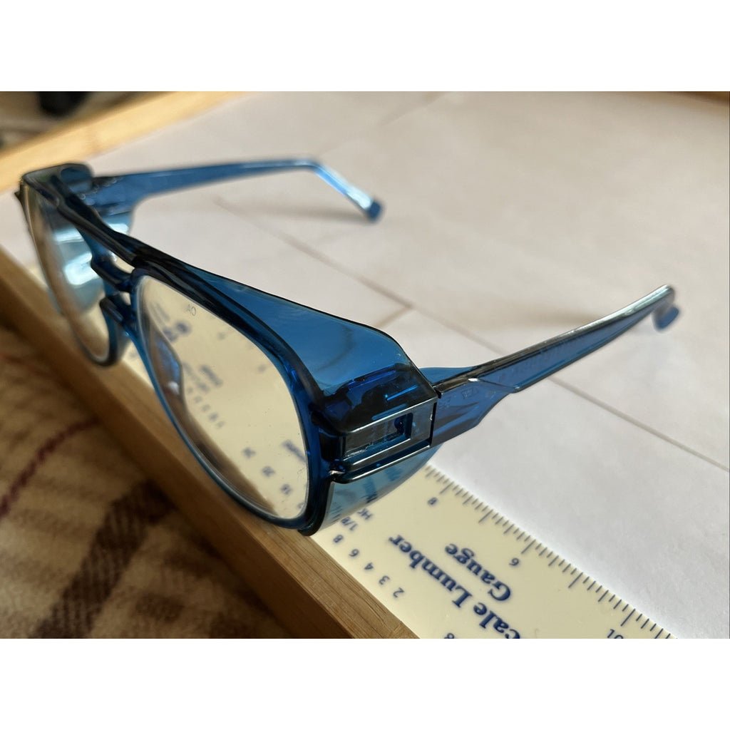 Aerosite Z87 Blue 5 3/4 Safety Glasses with Side Shields Vintage