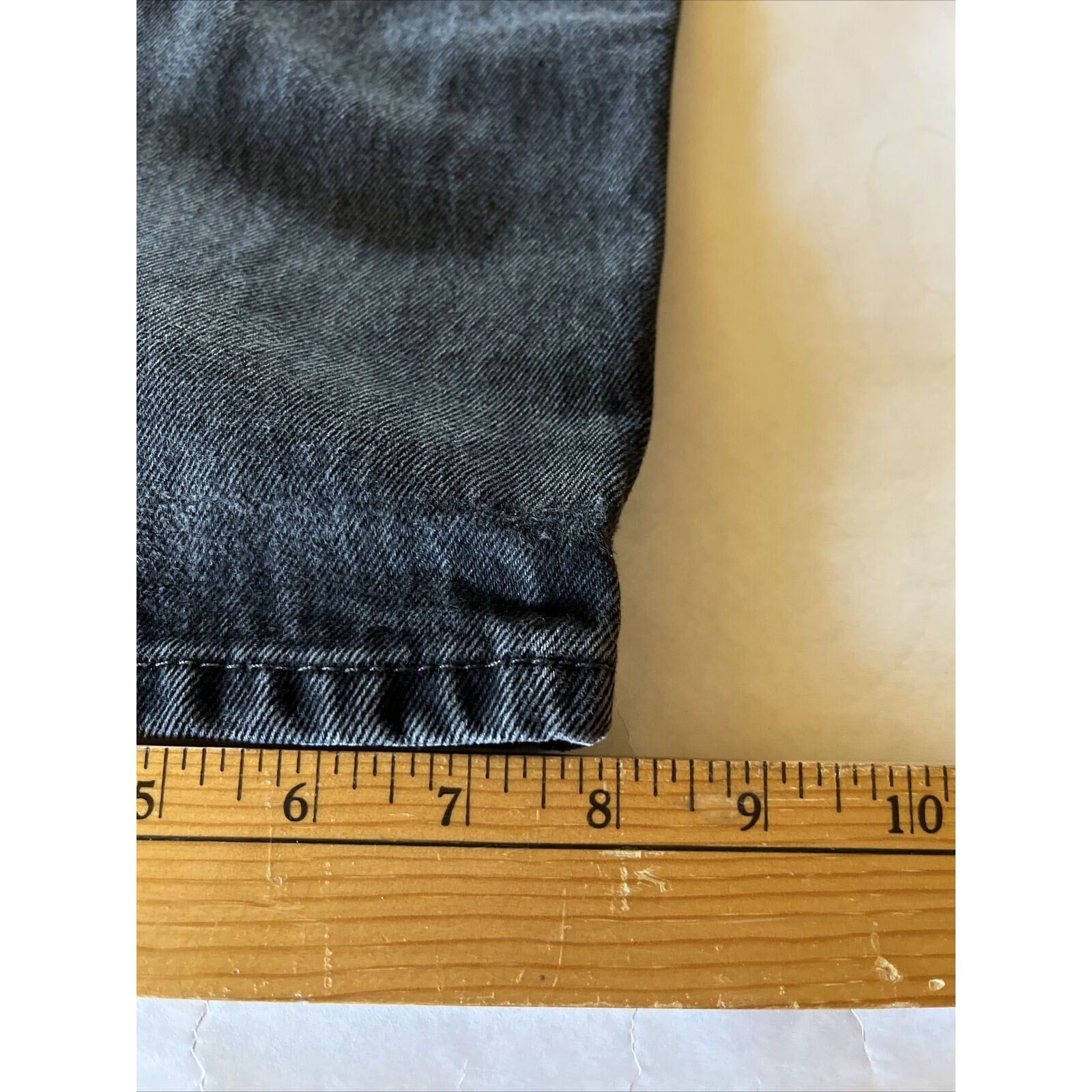Levis Jeans Mens 33x28 Dark Gray 505 Reg Straight Leg Denim Cotton Workwear EUC