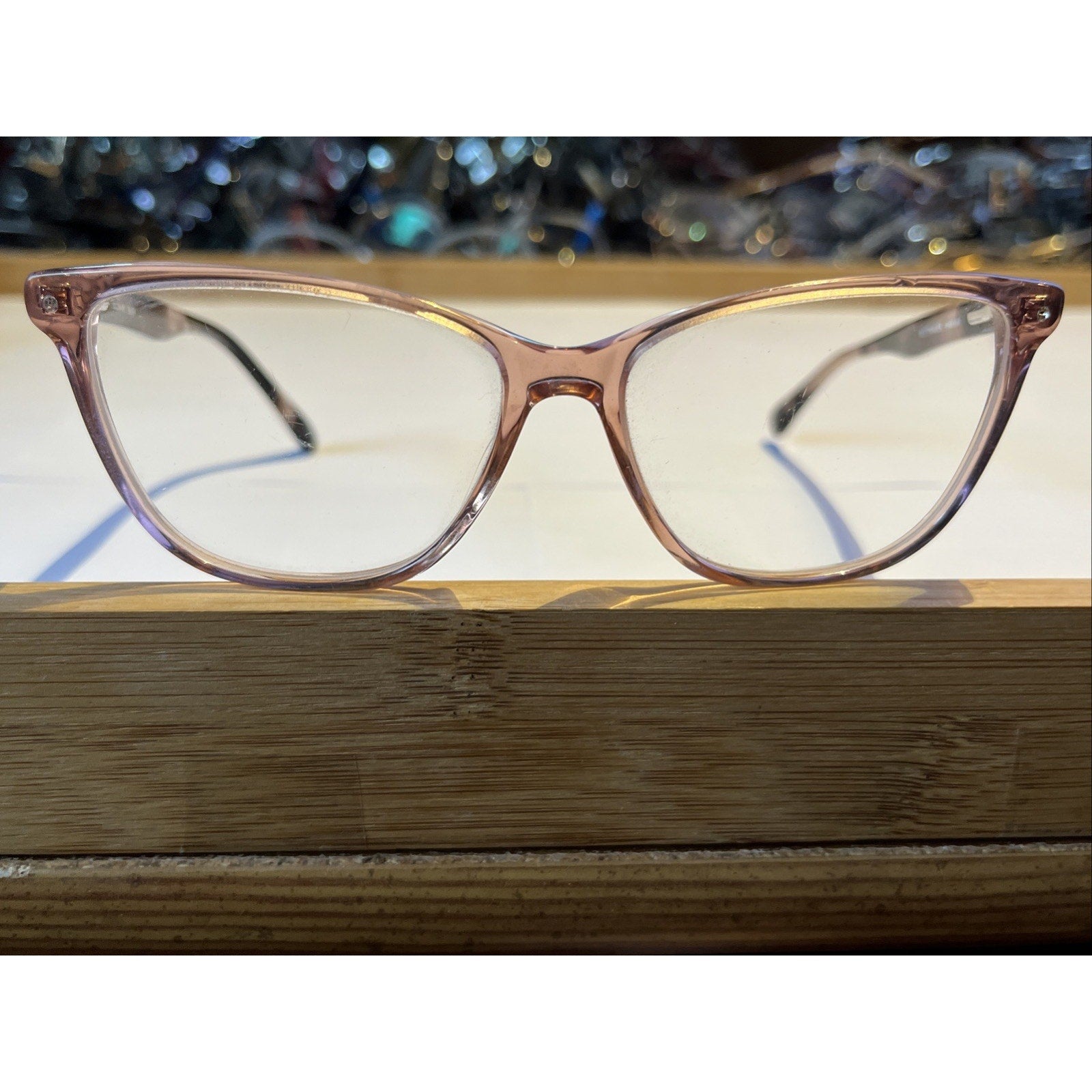 Wittnauer Angelique Eyeglasses Womens Pink Blush Cat Eye Frames 53-14-140