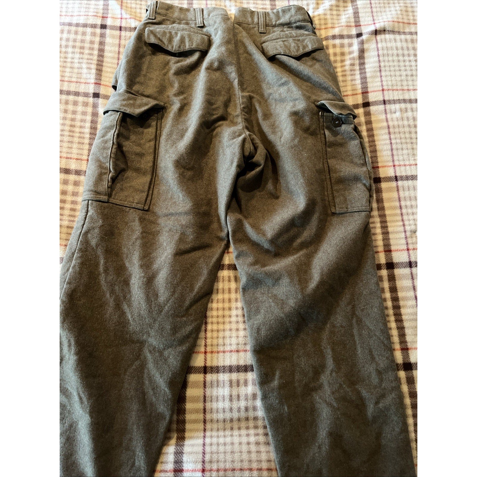 POST WW II GERMAN BUNDESWEHR WINTER WOOL GREEN PANTS SPORTRA ARNSTORF 34x30 VTG