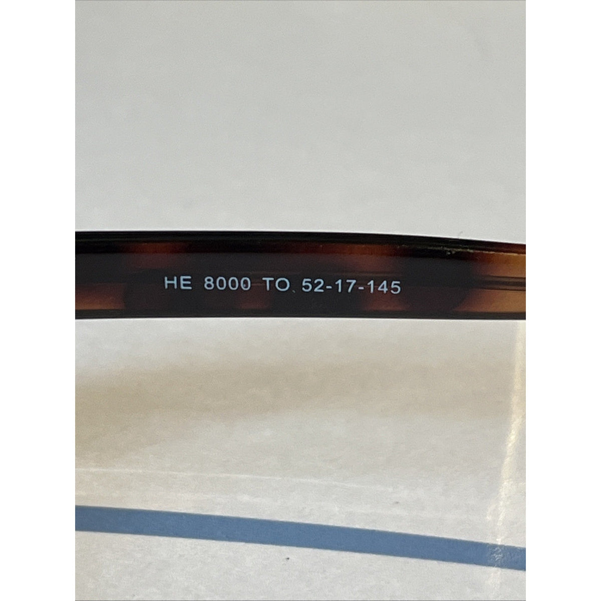 Tempo Eyeglasses HE 8000 52-17-145 Rectangular Brown Tortoise Frames Only