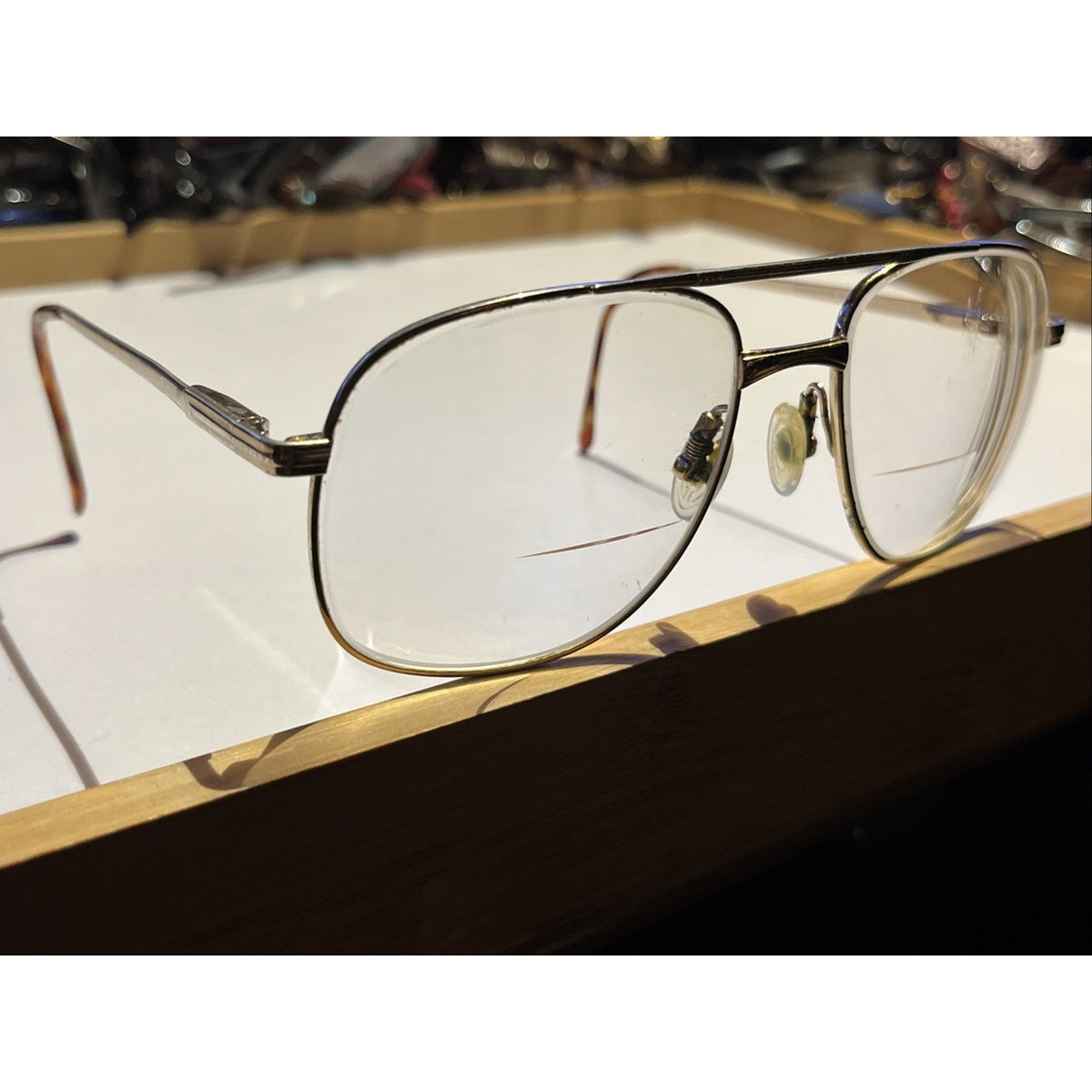 Executive Gold Eyewear Vintage 56-20-145 Aviator Metal RARE Frames Only