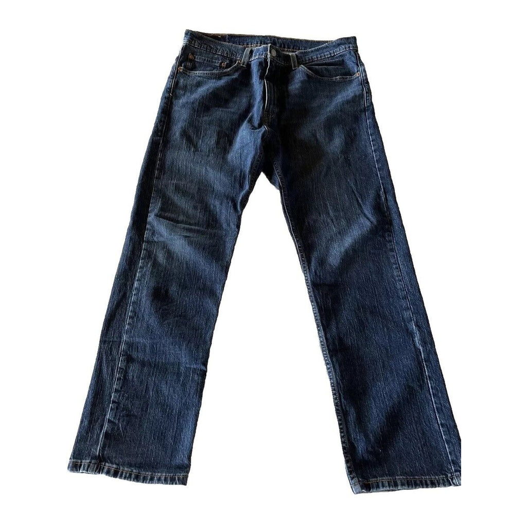 Levi's 505 Jeans Men's 36x30 Dark Wash Denim Pants Cotton Blue Outdoor Travel