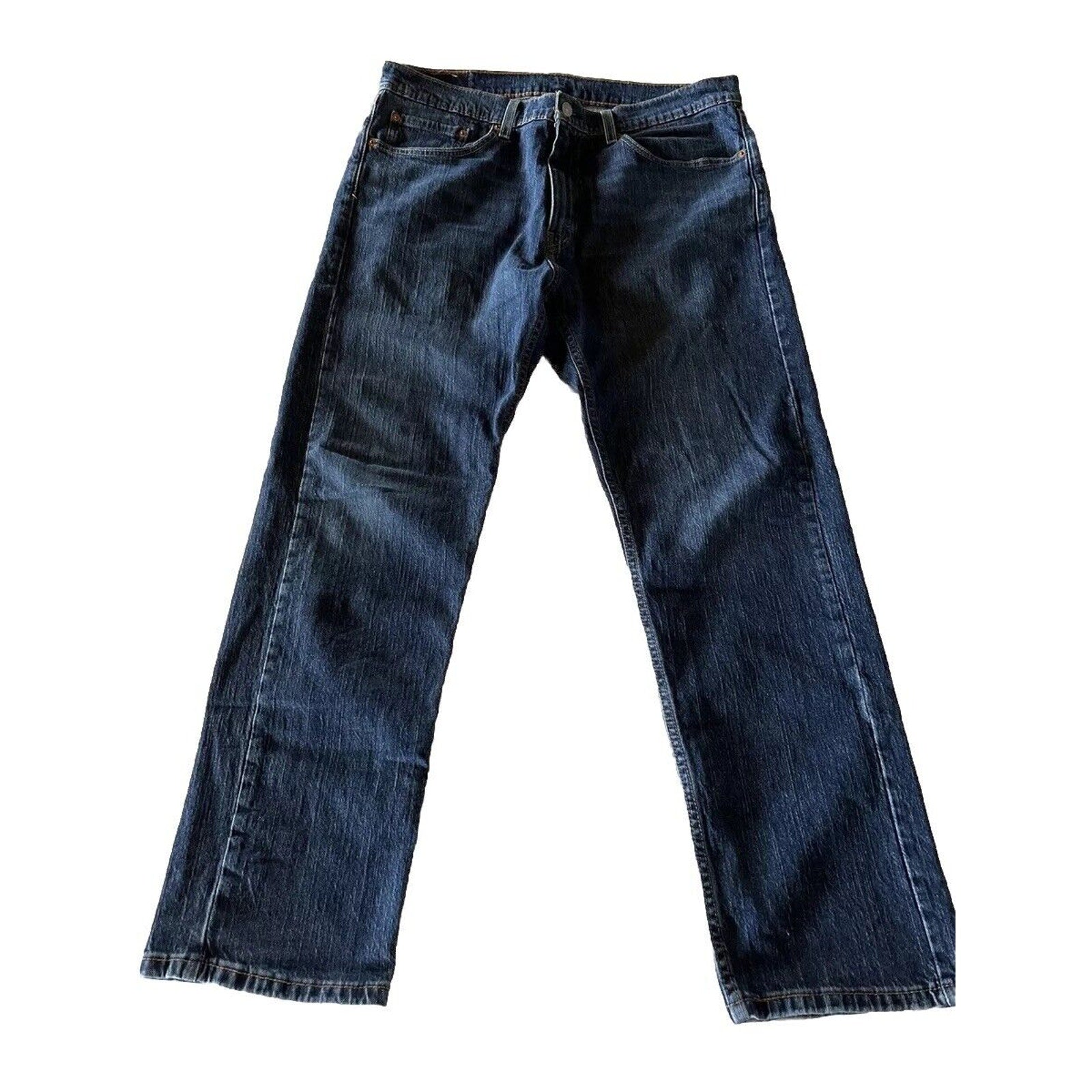 Levi's 505 Jeans Men's 36x30 Dark Wash Denim Pants Cotton Blue Outdoor Travel