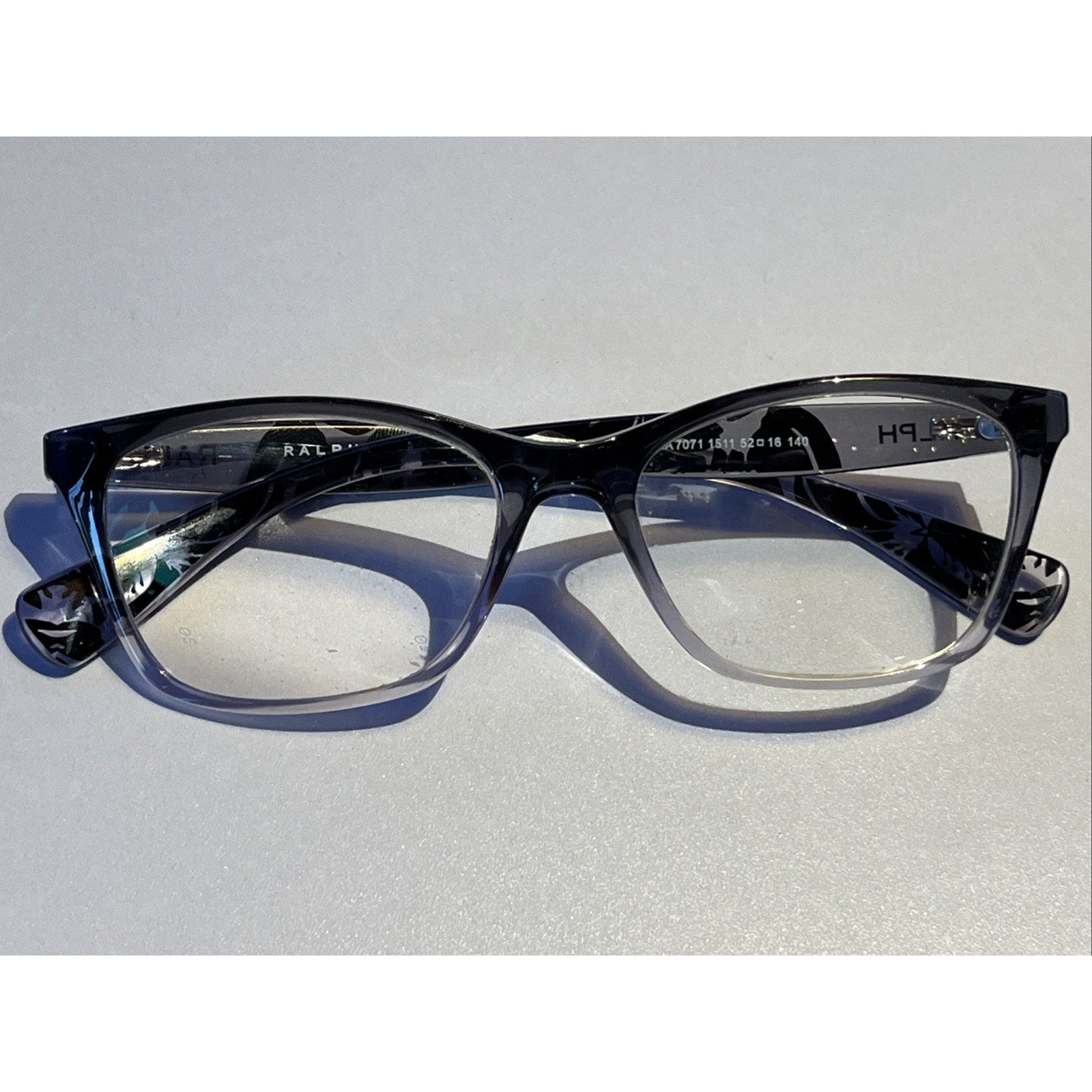 Ralph Lauren Eyeglasses Womens Grey Ombre Floral RA7071 1511 52-16-140
