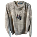 Vintage 90s Carmel Golf Embroidered Pullover Knit Sweater Size L Gray USA HOLE