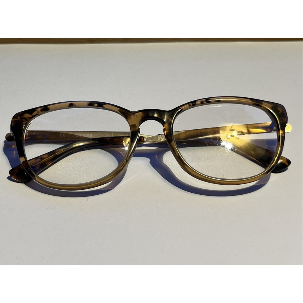 GUESS GU2461 Shiny Brown BRN Optical Eyeglasses Metal Frames 50-19-135 Unisex