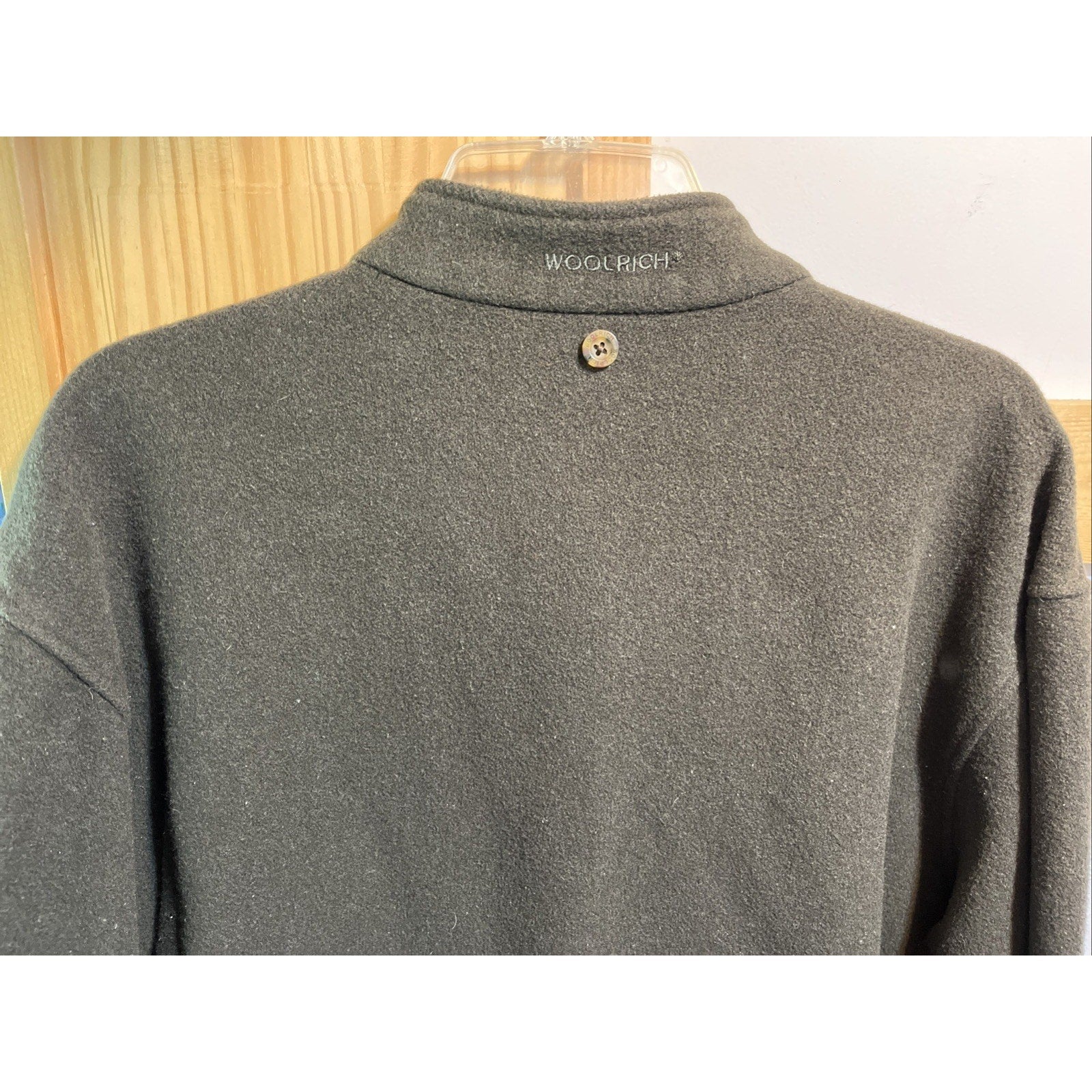 Woolrich Vintage Moleskin Jacket Men’s XL Olive Green LS Wool Blend Full Zip