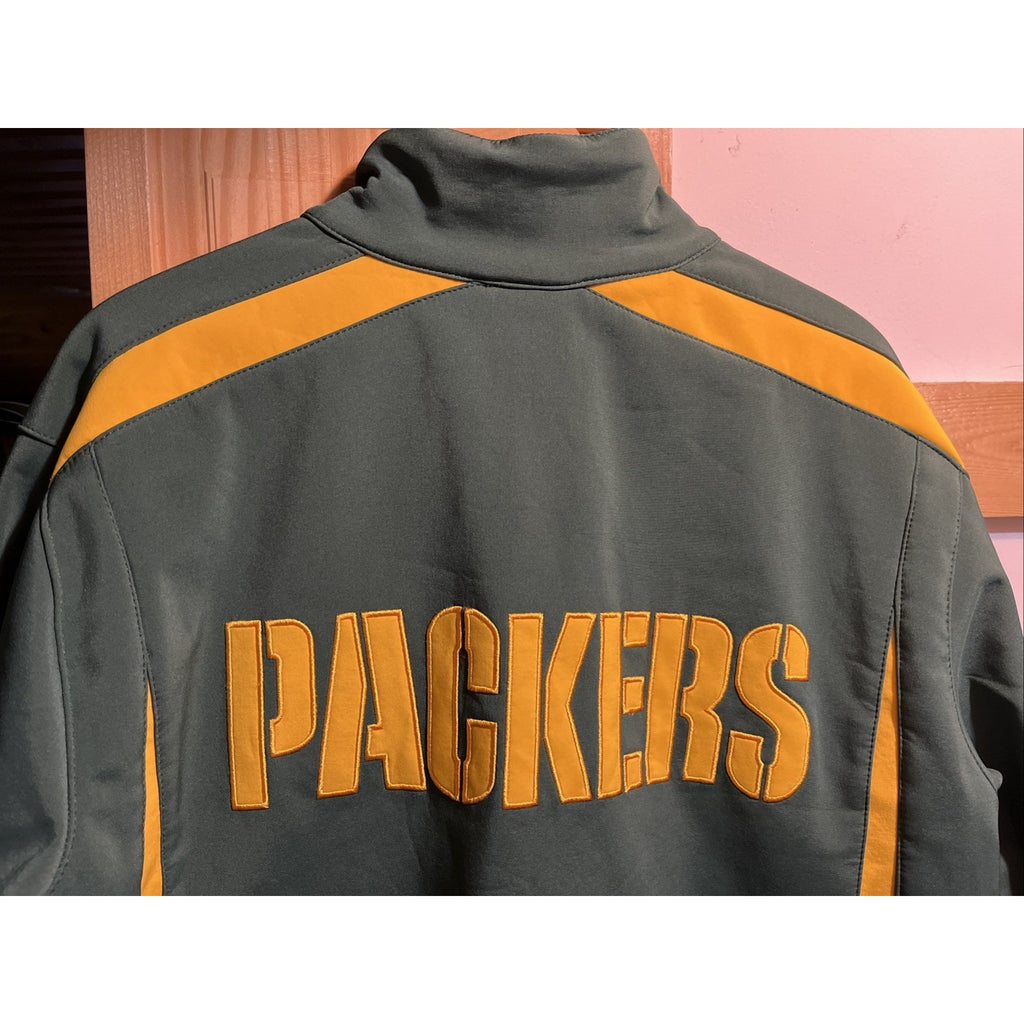 NFL Green Bay Packers Football Softshell Jacket Men’s Medium Full Zip
