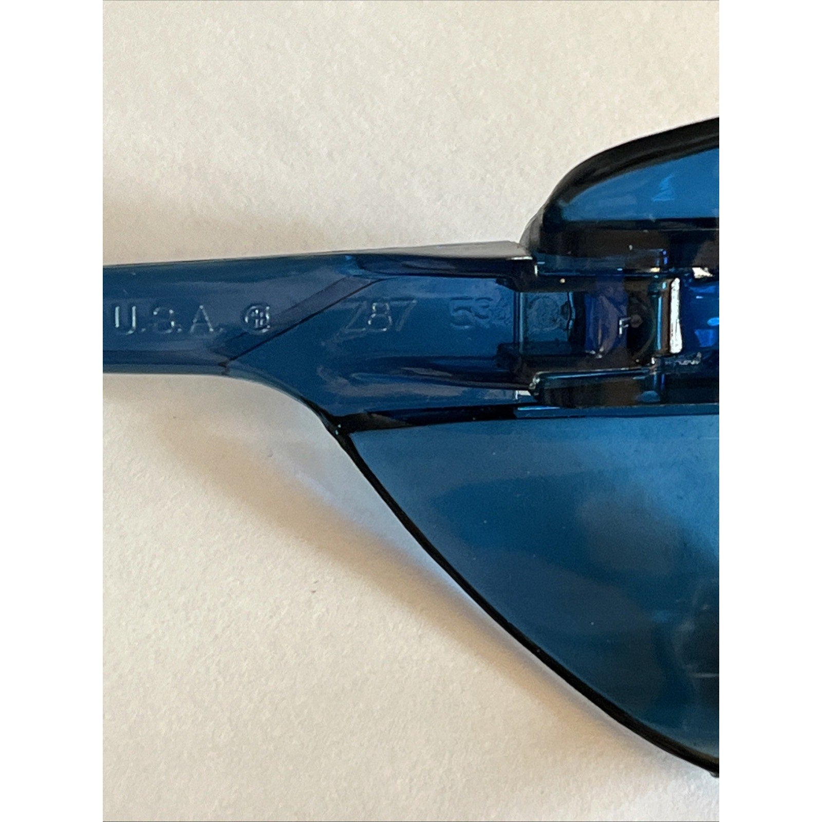 Aerosite Z87 Blue 5 3/4 Safety Glasses with Side Shields Vintage