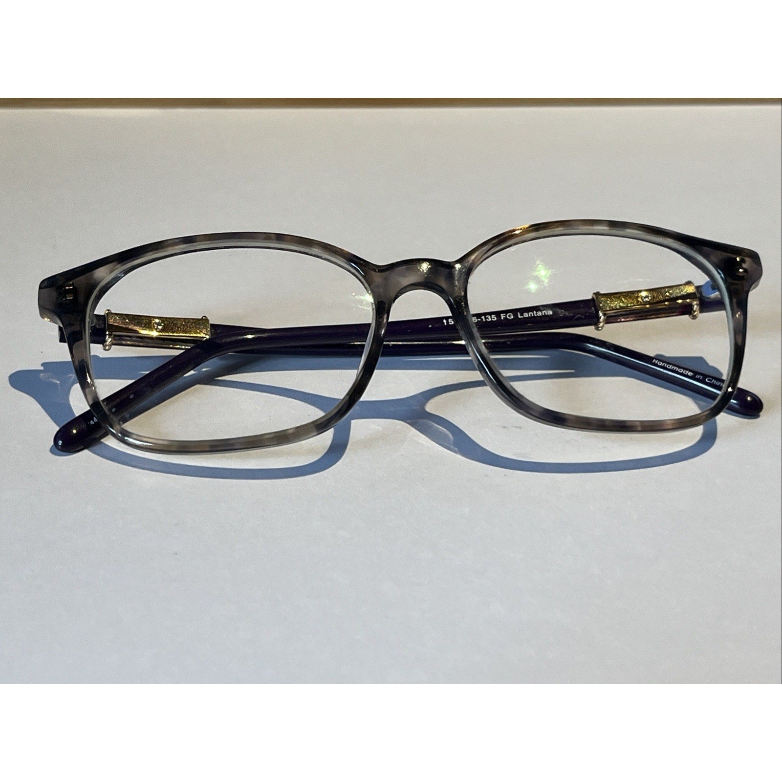 LILLY PULITZER LANTANA FG GREY PURPLE GOLD Auth Eyeglasses 51-16-135 Frames Only