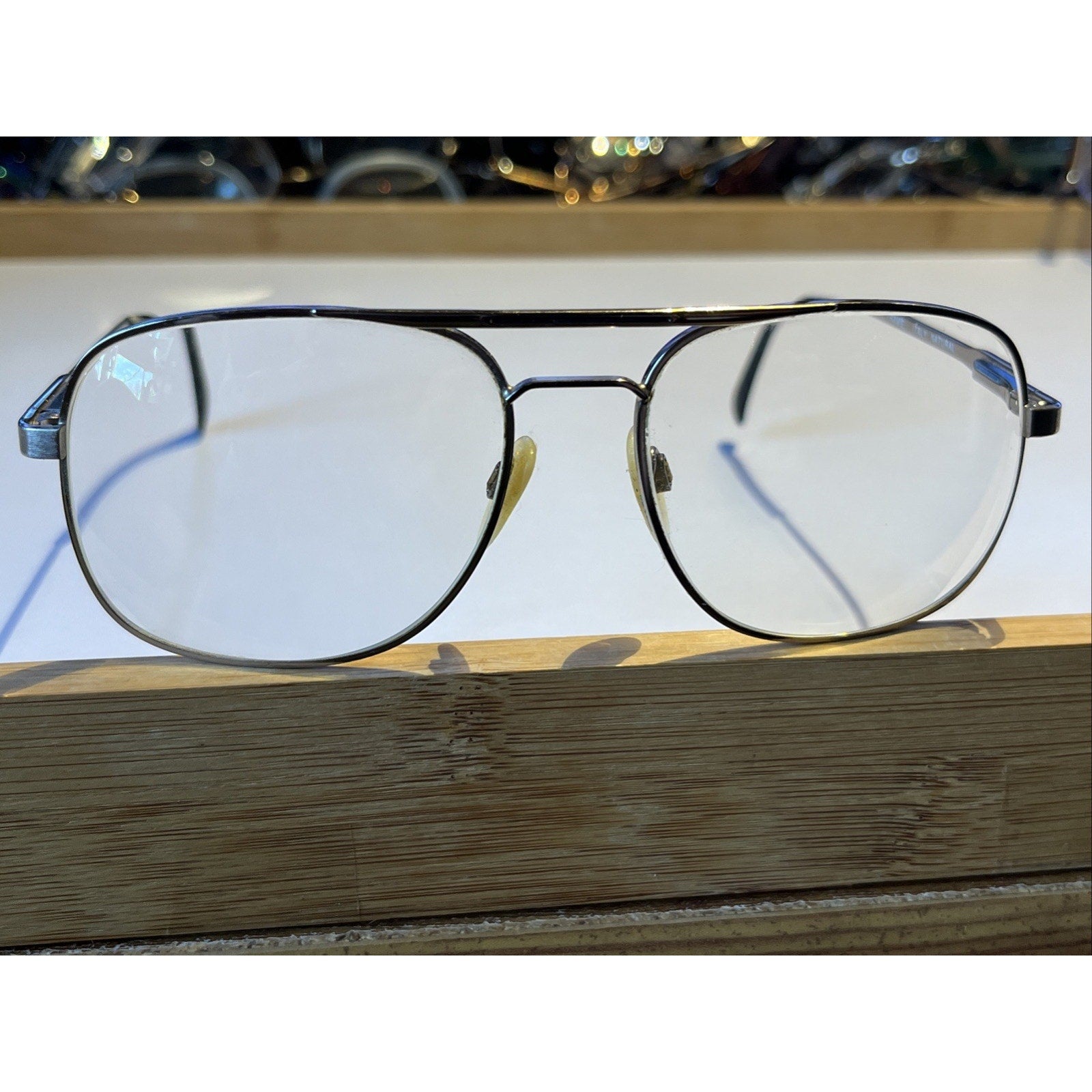 Vintage Altair Eyewear #220 Silver Aviator Eyeglasses Italy 56-16-140 Frames Only