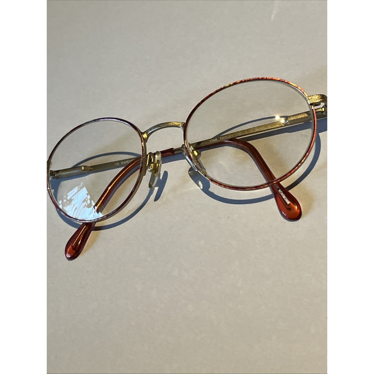 MARCHON Eyewear EYEGLASSES Disney 48-18-130 PINK Paisley Metal Frames Only