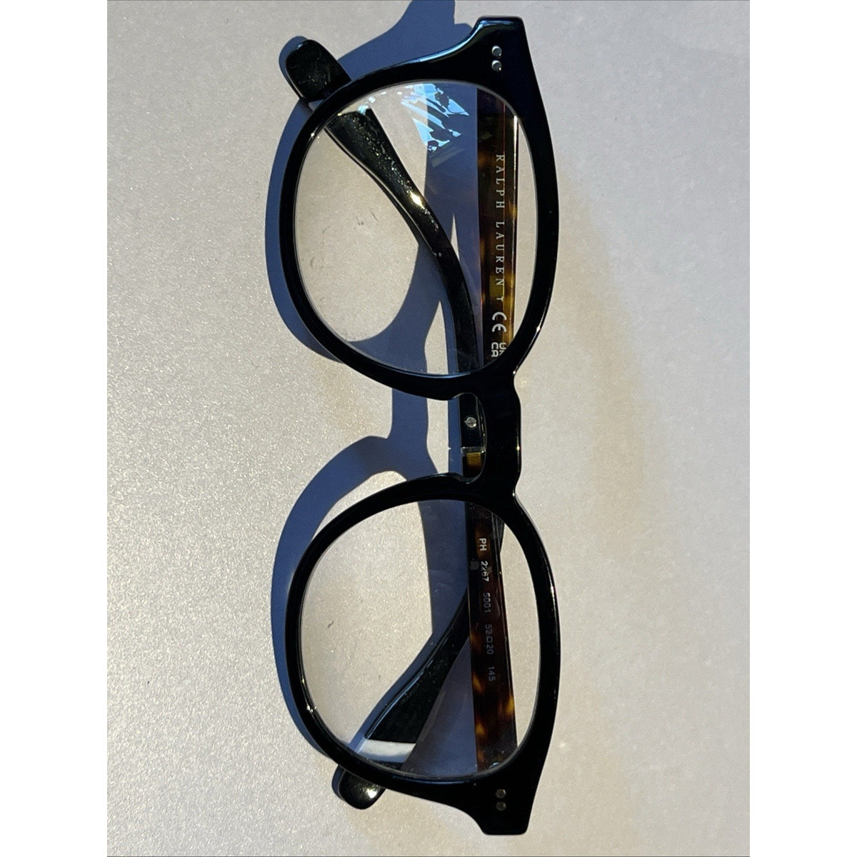 POLO RALPH LAUREN 2267 5001 BLACK Brown Tortoise EYEGLASSES 52-20-145 Frame Only