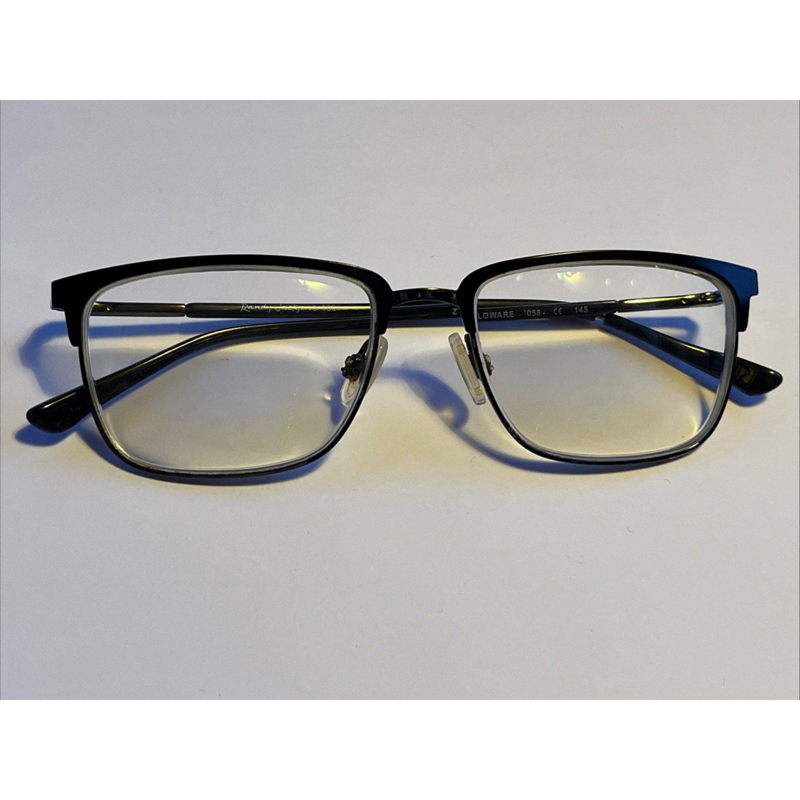 Randy Jackson Zyloware C. 058 Eyeglasses Frames ONLY Gunmetal Half Rim 54-17-145