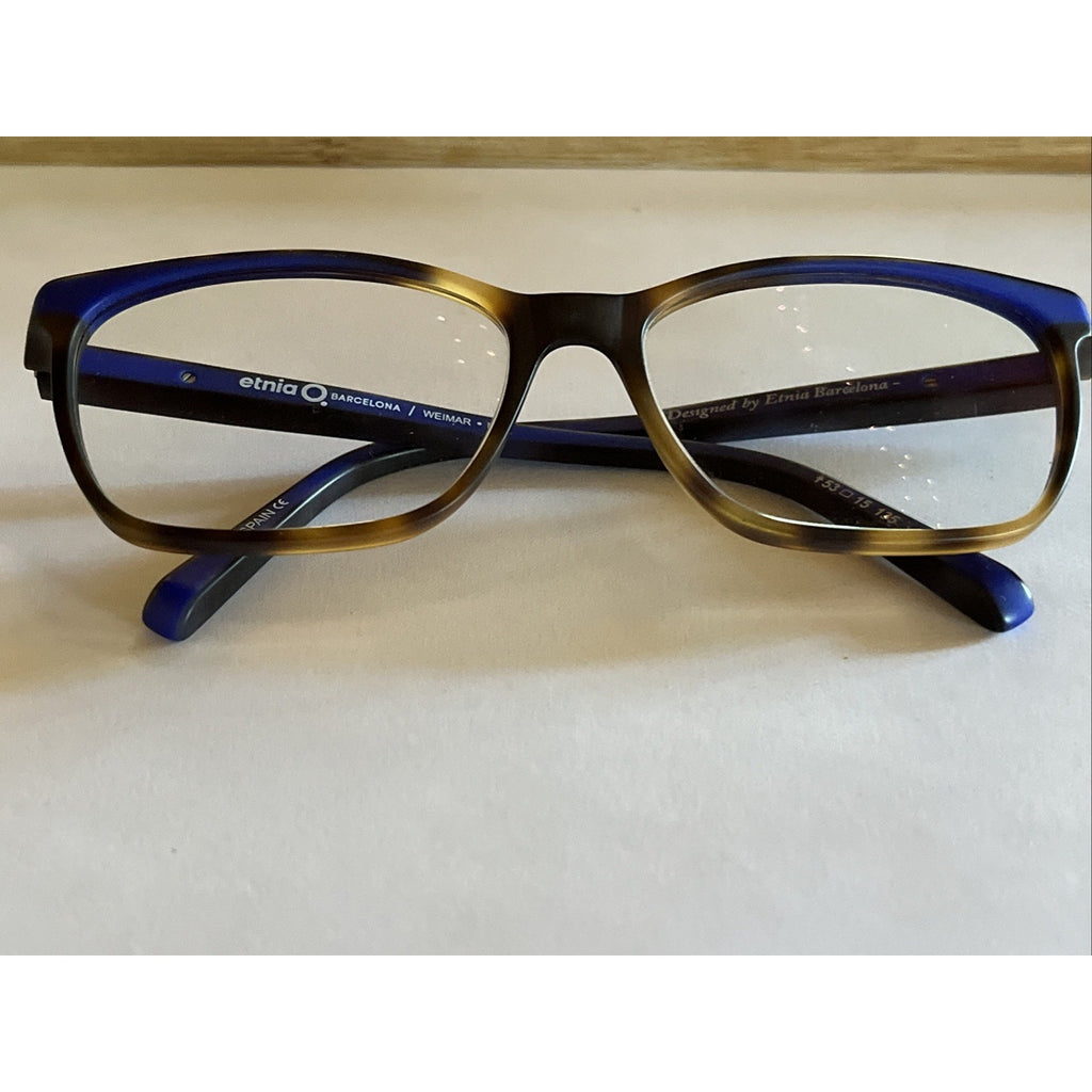 Etnia Barcelona Eyeglasses Carpi BLBL 53-15-135 Blue Brown Tortoise Spain Made