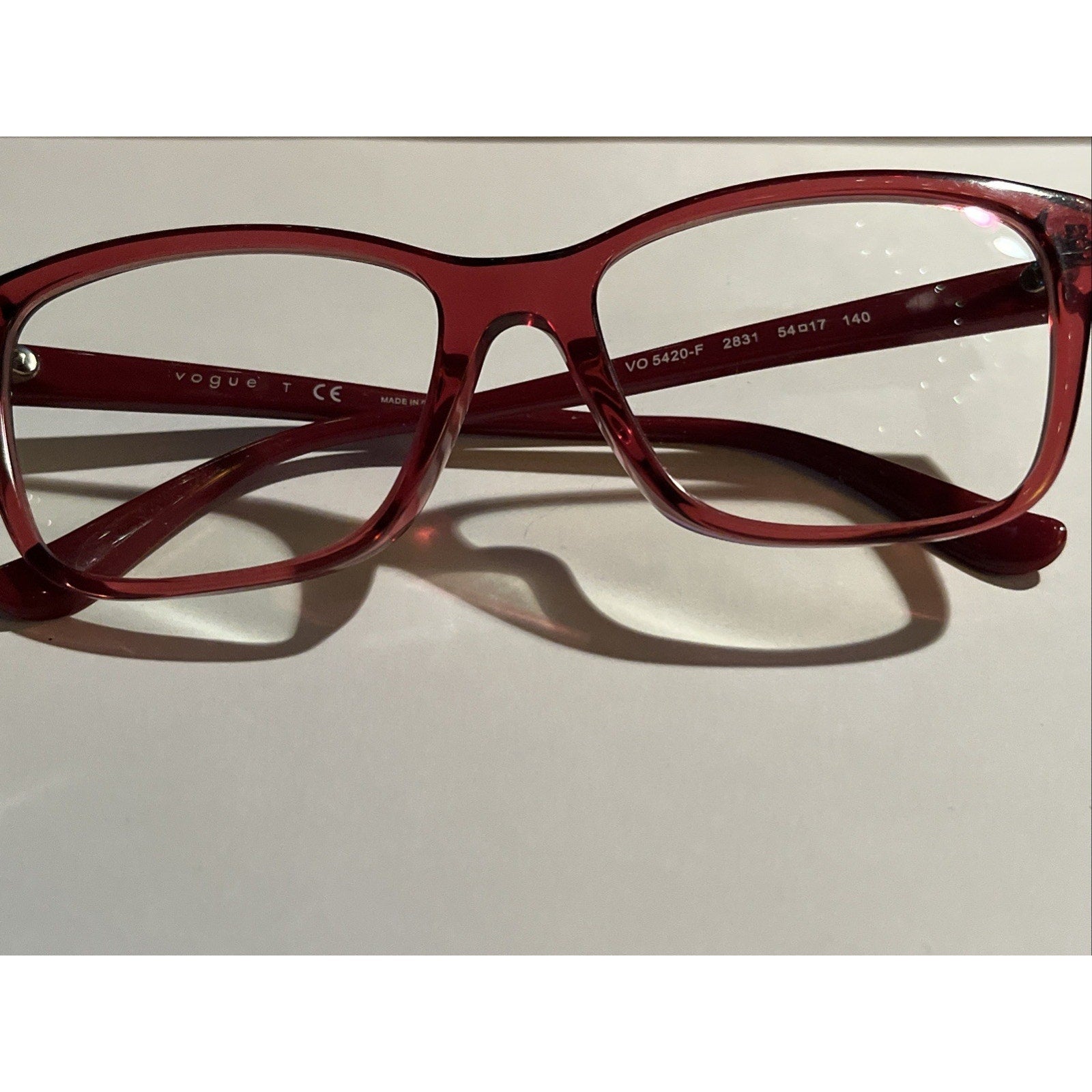 Vogue Eyeglasses Frames VO5420 2831 Burgundy Red 54-17-140 Womens Reading