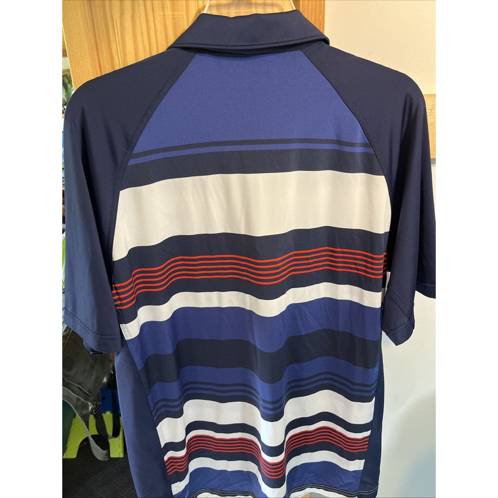 Puma Dry Cell Golf Polo Shirt Men's Size Large Multicolor Striped Performance