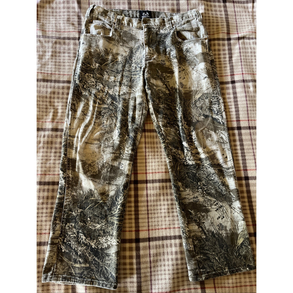 Vintage Realtree Camo Pants Denim Men’s 36x30 Hunting Hiking Cotton Spandex