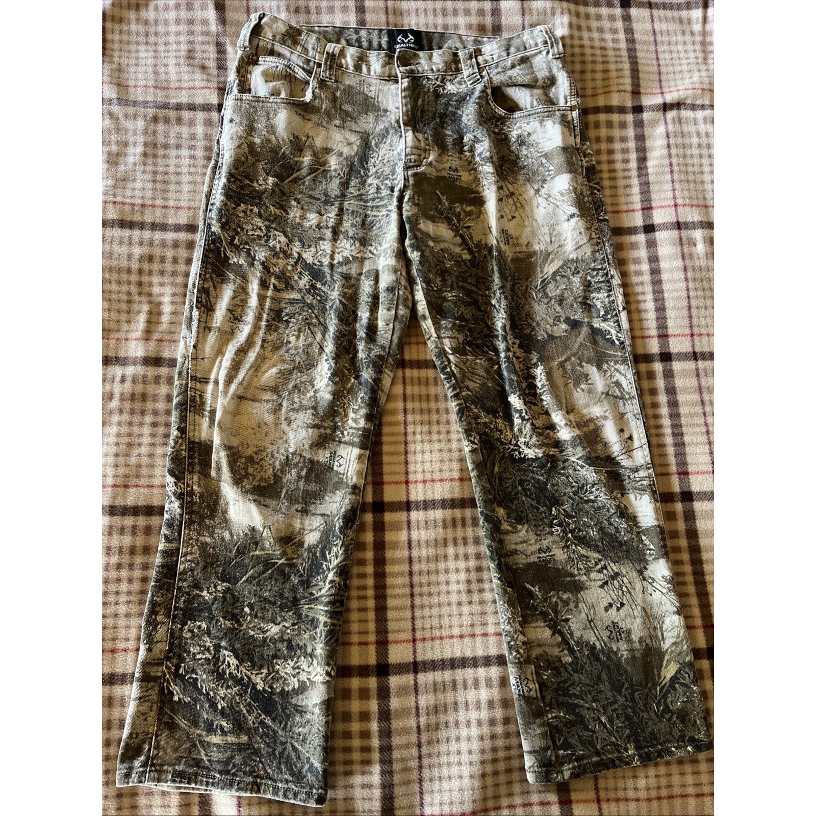 Vintage Realtree Camo Pants Denim Men’s 36x30 Hunting Hiking Cotton Spandex