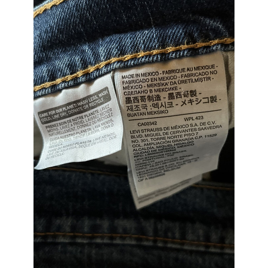 Levi's 505 Jeans Men's 36x30 Dark Wash Denim Pants Cotton Blue Outdoor Travel