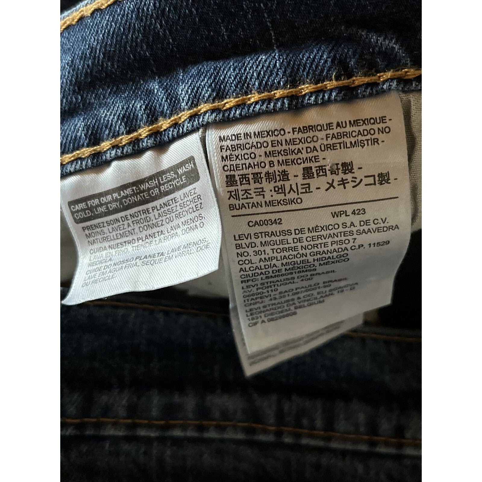 Levi's 505 Jeans Men's 36x30 Dark Wash Denim Pants Cotton Blue Outdoor Travel
