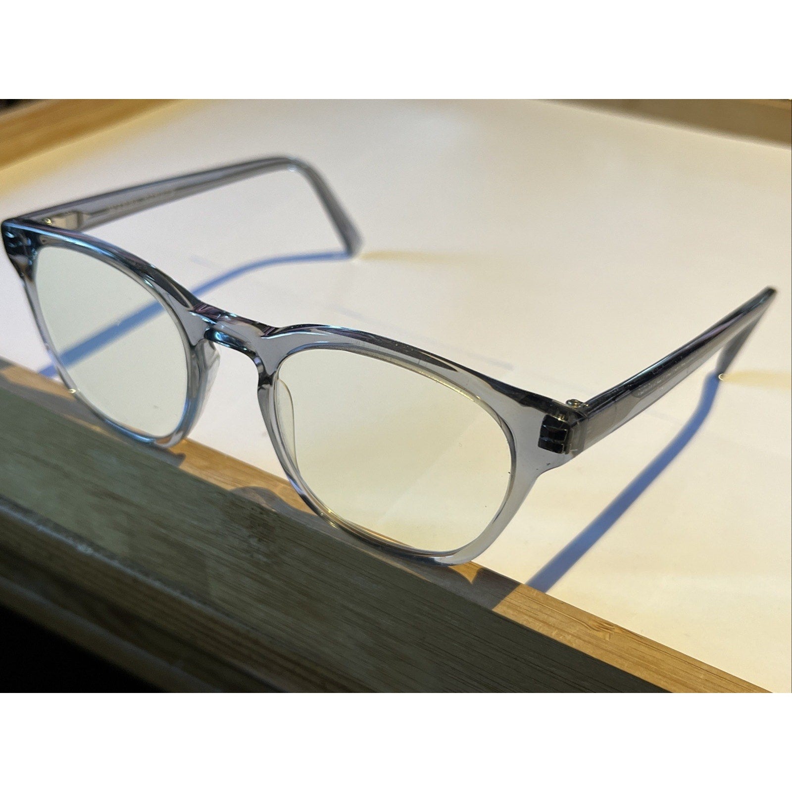 WARBY PARKER Felix 371 Eyeglass Sunglass Frames Translucent Gray 49-19-145