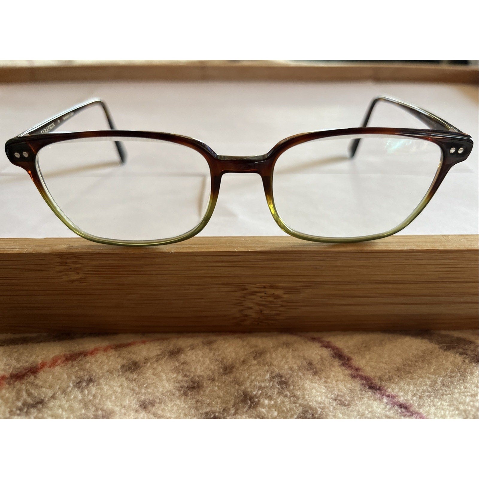 Seraphin Hawkins 8059 Eyeglasses Tortoise Brown Square Frames 51-17-145 21543