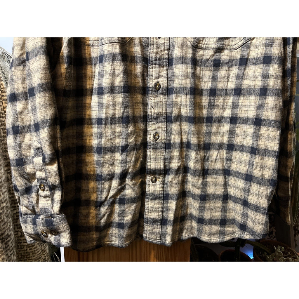 Carhartt Shirt Mens L Brown Plaid Outdoor Relaxed Fit Button Workwear Western