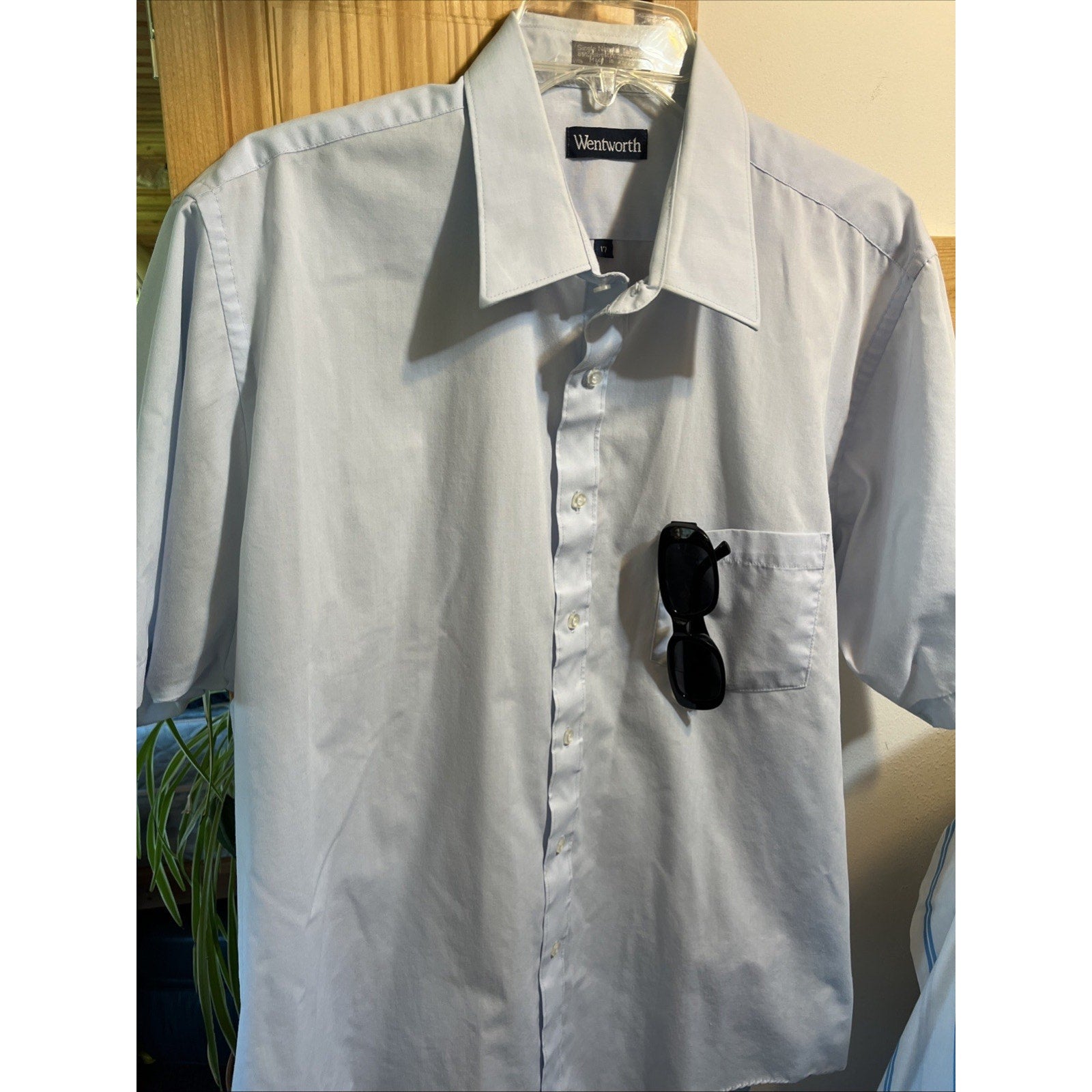 Vintage Wentworth Shirt Men’s Size 17 Regular Fit Short Sleeve Button Up Blend