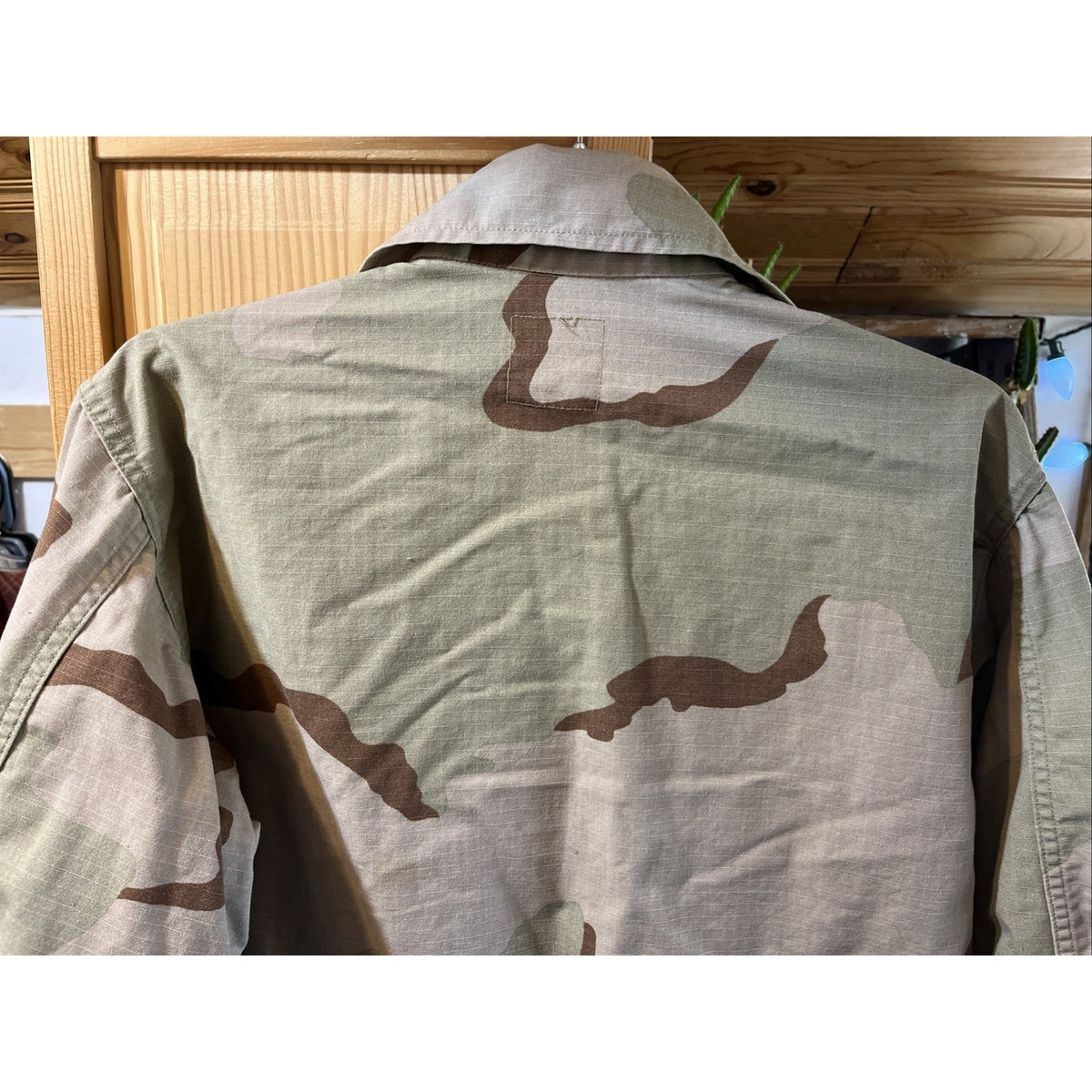 US Army Vintage Camo BDU Field Jacket Shirt Camouflage Military Coat Medium Reg