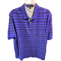 Daniel Cremieux Classics Club 38 Polo Shirt Mens L Purple Striped Short Sleeve