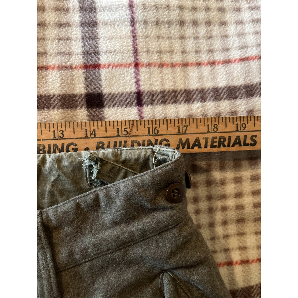POST WW II GERMAN BUNDESWEHR WINTER WOOL GREEN PANTS SPORTRA ARNSTORF 34x30 VTG