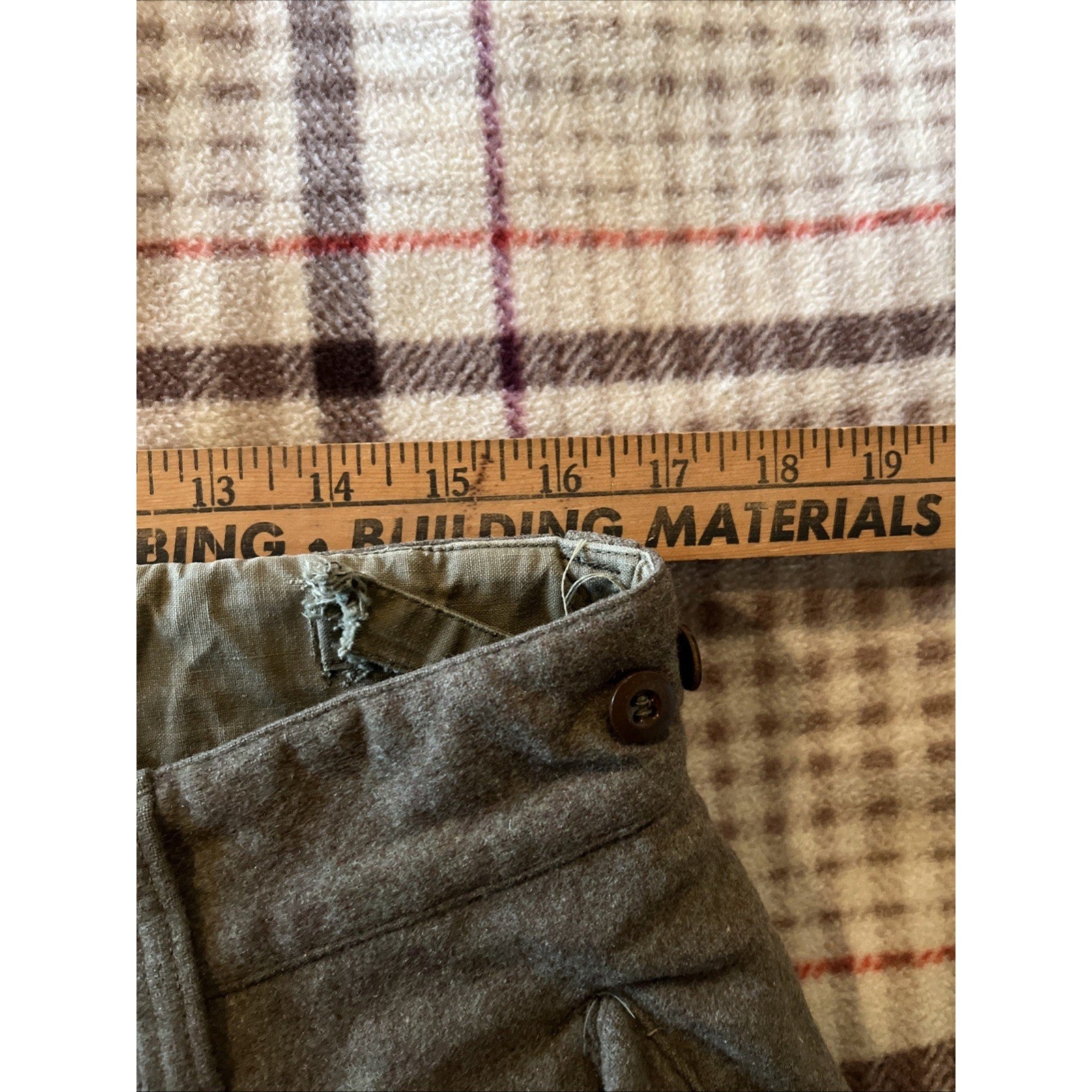 POST WW II GERMAN BUNDESWEHR WINTER WOOL GREEN PANTS SPORTRA ARNSTORF 34x30 VTG