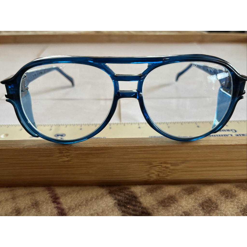 Aerosite Z87 Blue 5 3/4 Safety Glasses with Side Shields Vintage