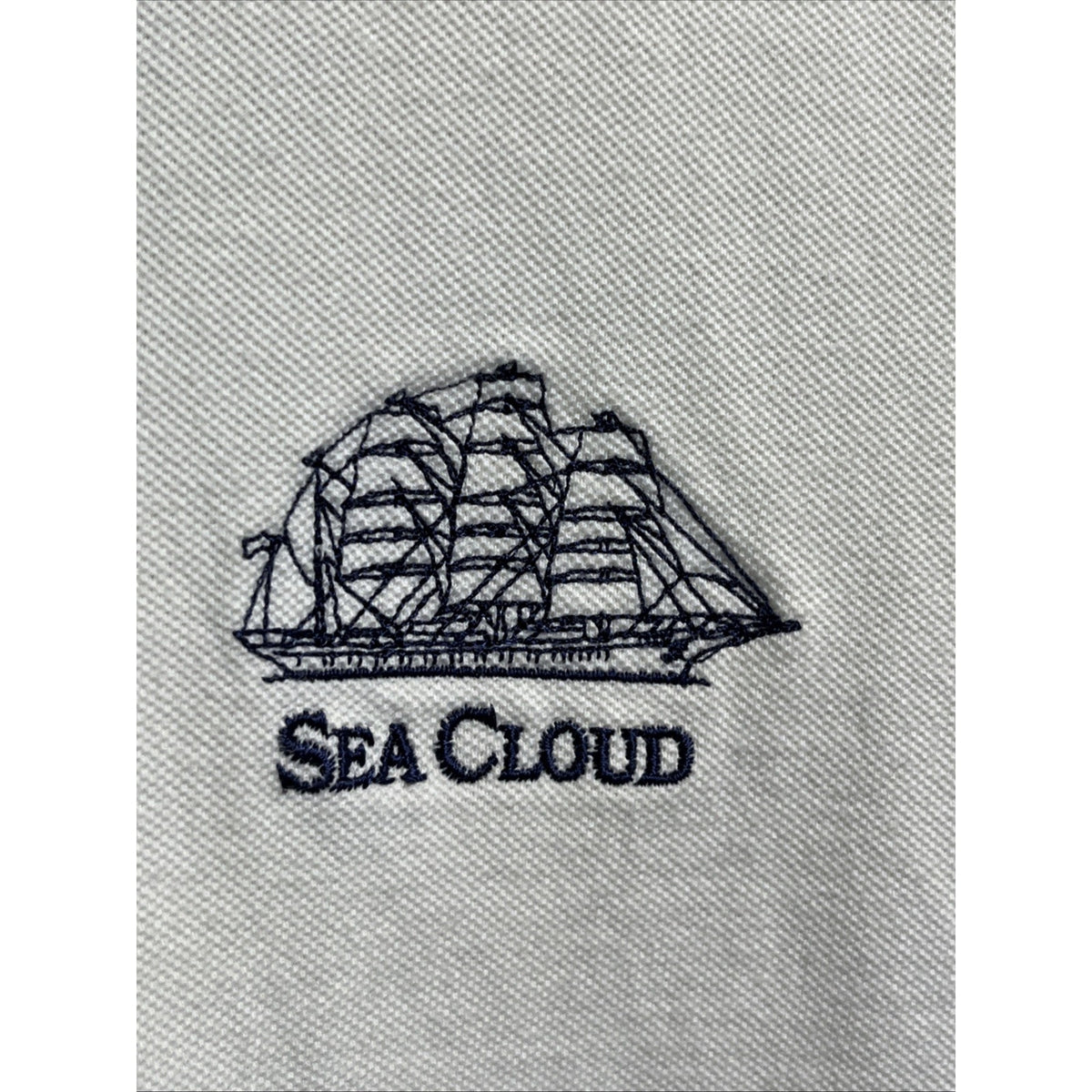 Van Doornum XL White Sailing Polo Shirt Cotton Logo Sea Cloud Golf Short Sleeve