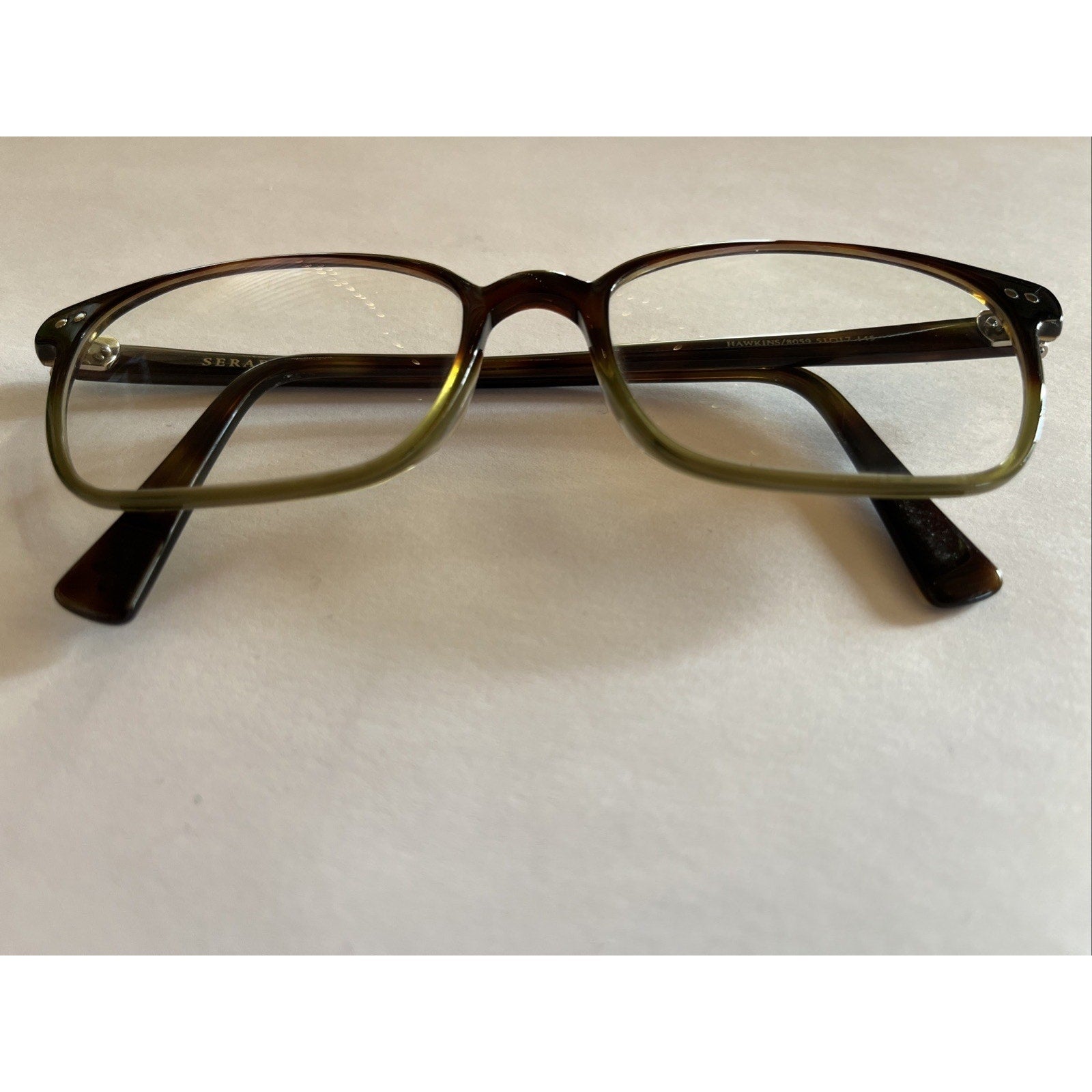 Seraphin Hawkins 8059 Eyeglasses Tortoise Brown Square Frames 51-17-145 21543