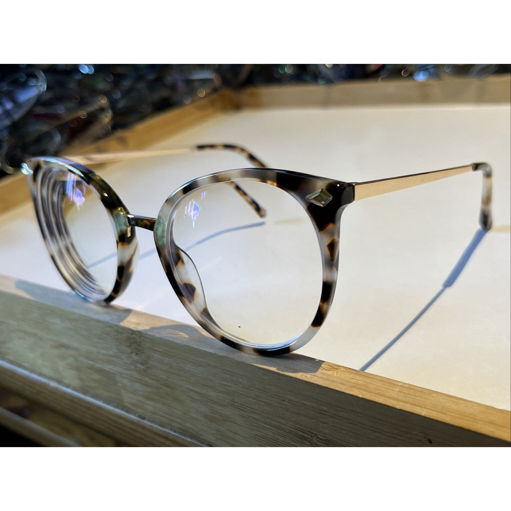Firmoo Judy 20307 Eyeglasses Optical 52-20-145 Gray Brown Tortoise Frames Only