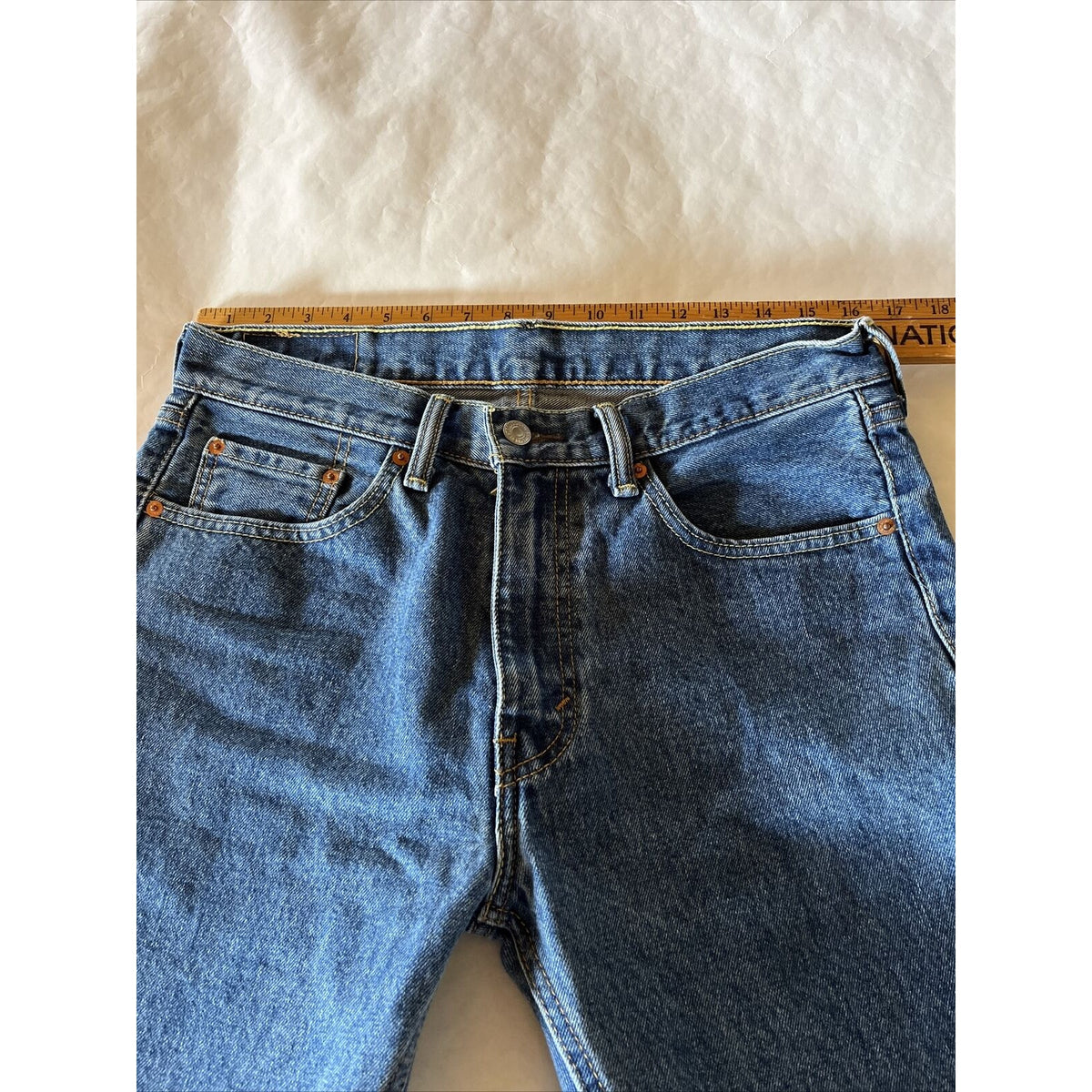 Levi's 505 Mens Jeans 32x32 Cotton Medium Wash Denim 90s Y2K EUC