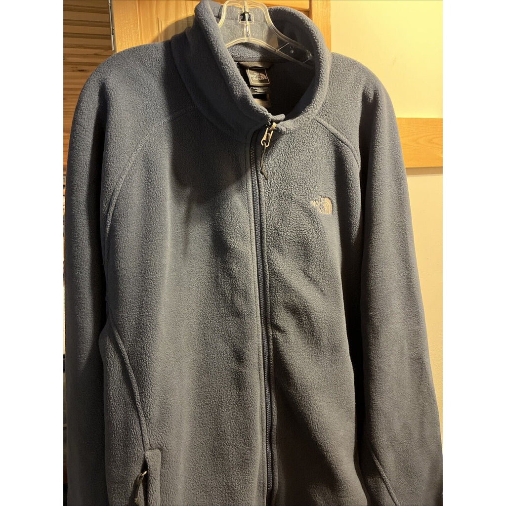 The North Face Men’s XL Blue Long Sleeve Full Zip Polyester Fleece Jacket Travel