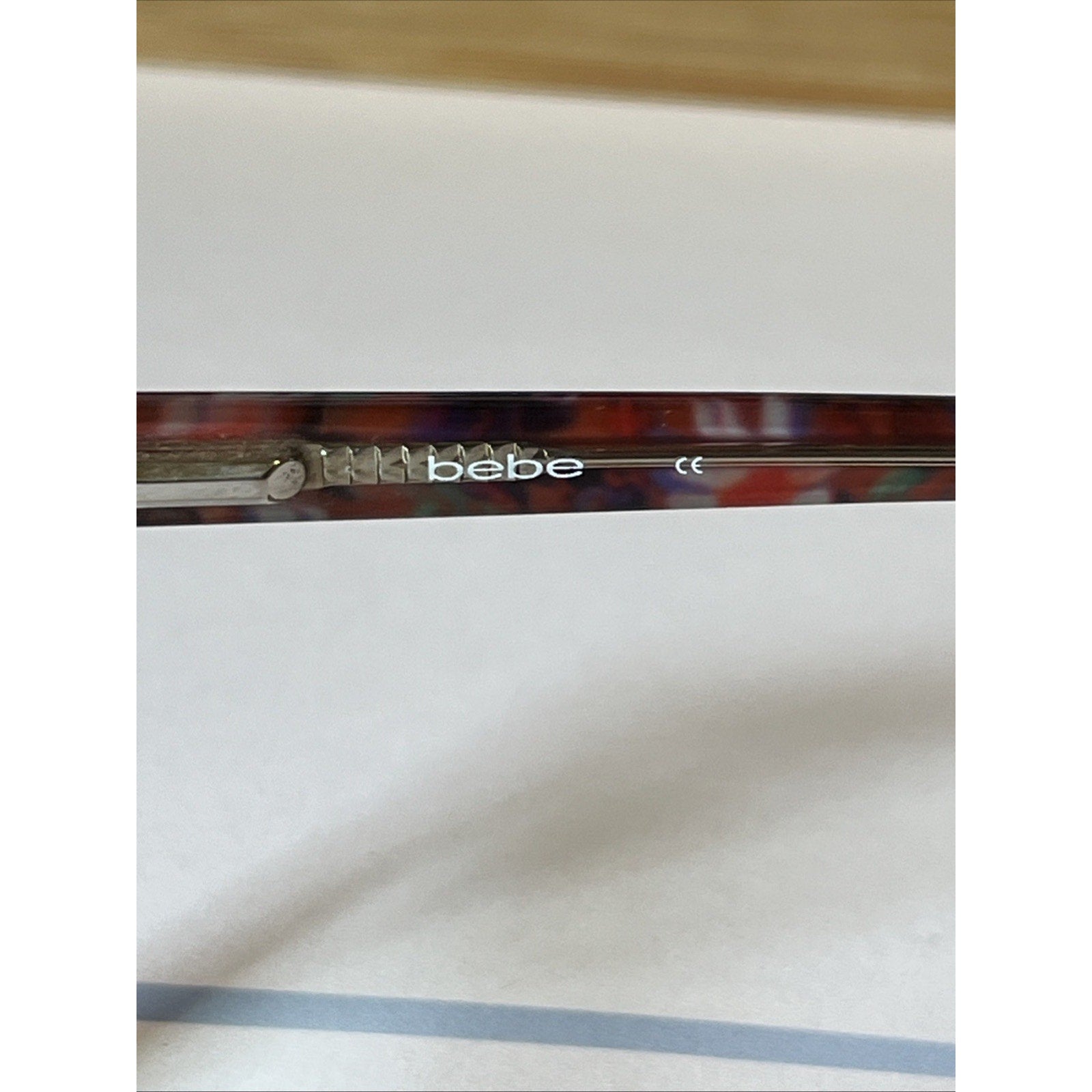 Bebe Brown Floral Interior Cat Eye Glasses Rosy BB5118 210 Topaz 55-17-140