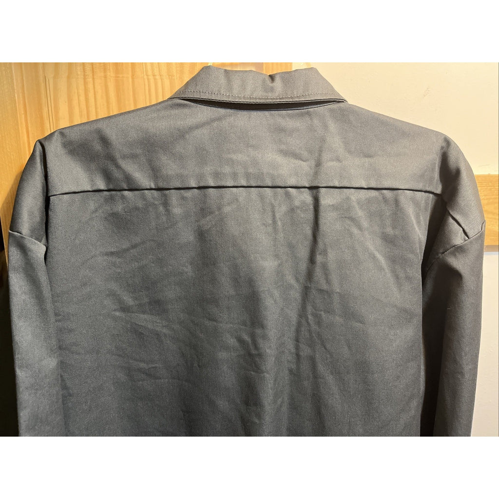 Vintage Dickies Long Sleeve Button Up Work Shirt Men's XLT Gray Cotton Polyester