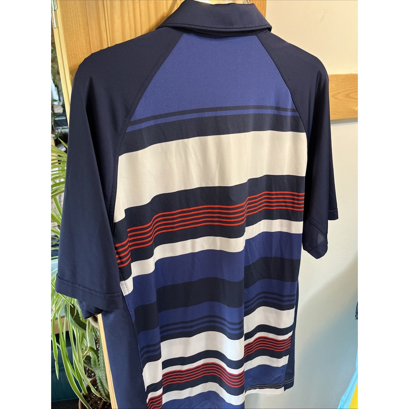 Puma Dry Cell Golf Polo Shirt Men's Size Large Multicolor Striped Performance